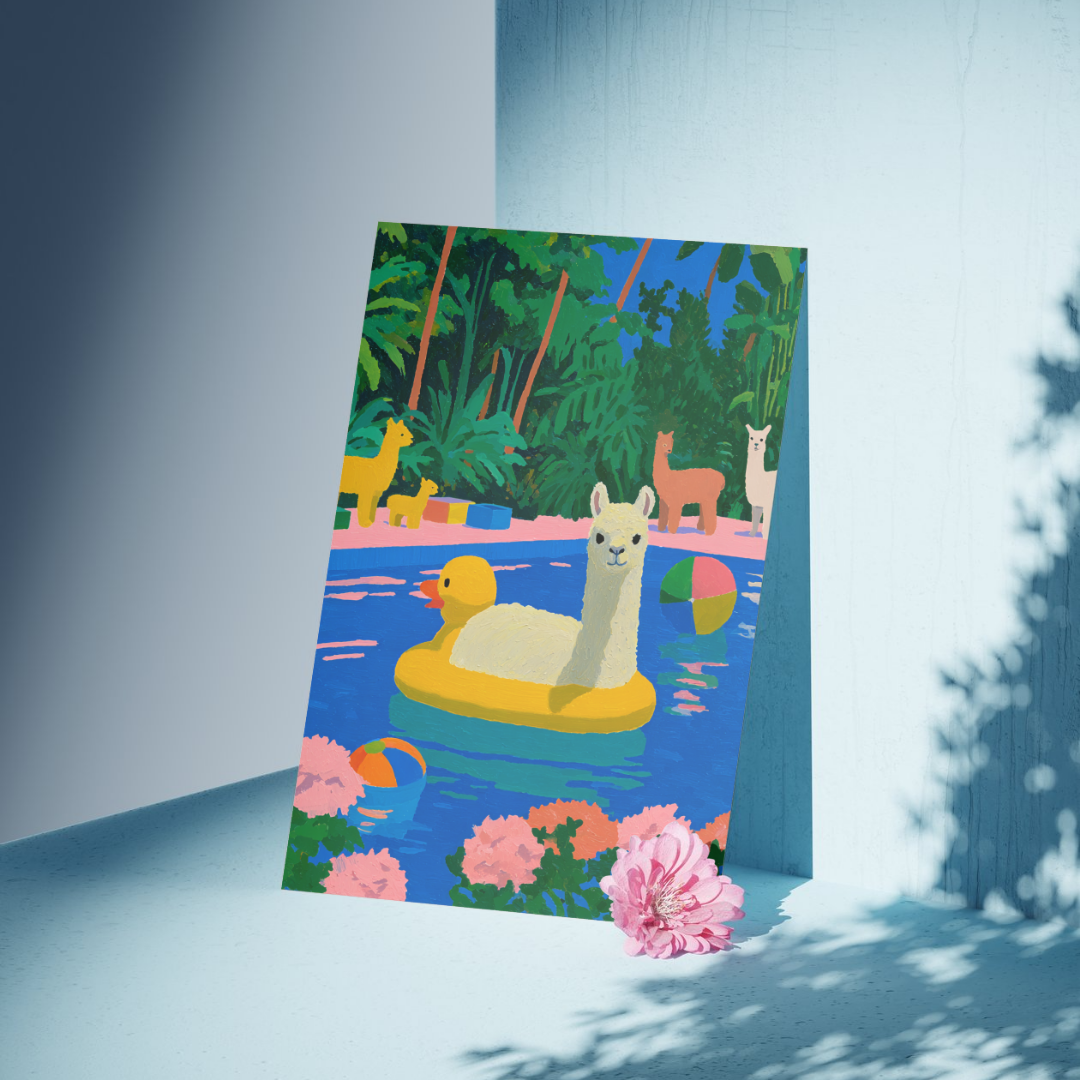 Poolside Summer: Llama