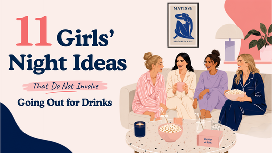 Creative girls’ night at home with friends painting, chatting and enjoying a relaxed screen-free evening together.
