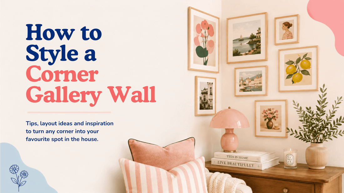 How to Create a Corner Gallery Wall With Art You Made Yourself
