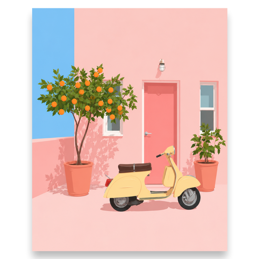 Pink Vespa in Positano