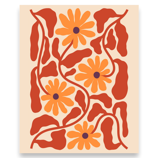 Wildflower Afternoon Paint By Number Kit | Modern Terracotta