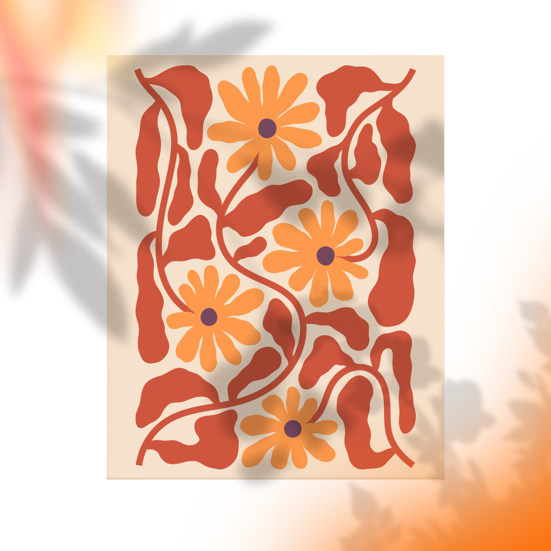 Wildflower Afternoon Paint By Number Kit | Modern Terracotta Wildflower Afternoon Paint By Number Kit | Modern Terracotta