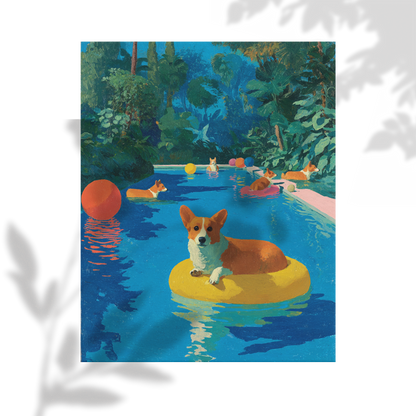Poolside Summer: Corgi
