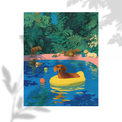 Poolside Summer: Dachshund