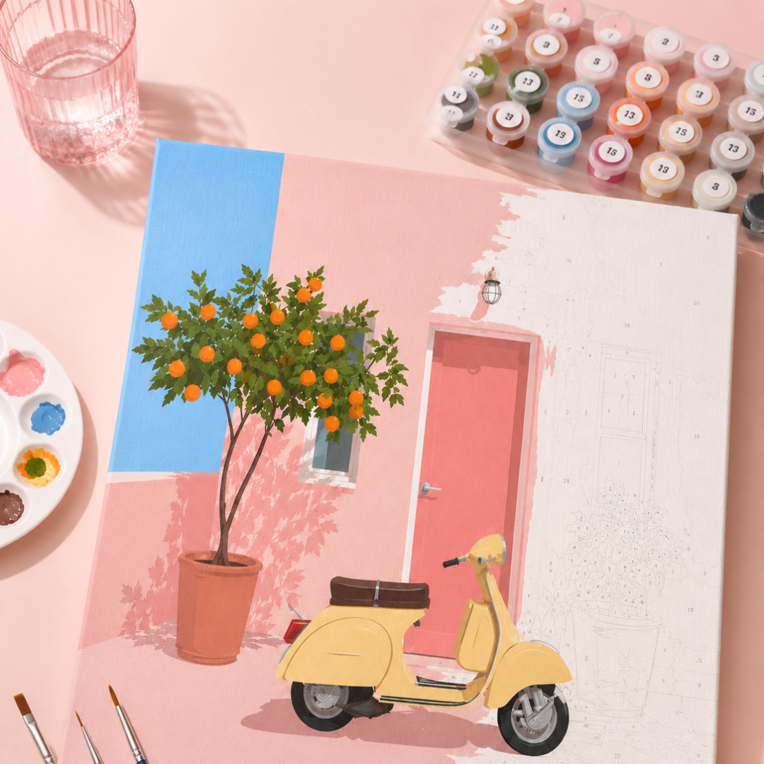 Pink Vespa in Positano