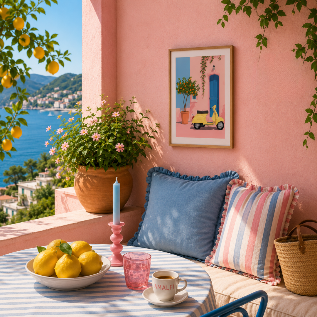 Pink Vespa in Positano