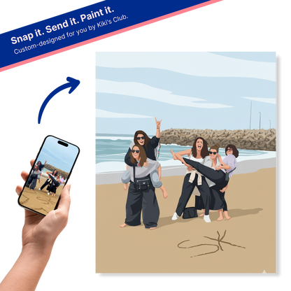 Personalised Vector Portrait Paint by Numbers Kit