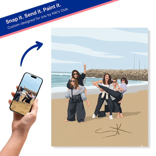 Personalised Vector Portrait Paint by Numbers Kit